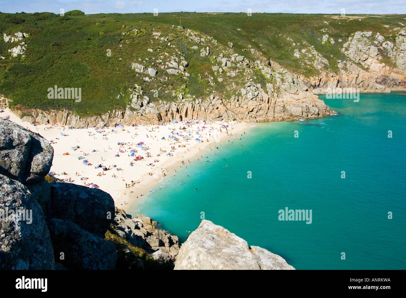 Porth Curno Foto Stock