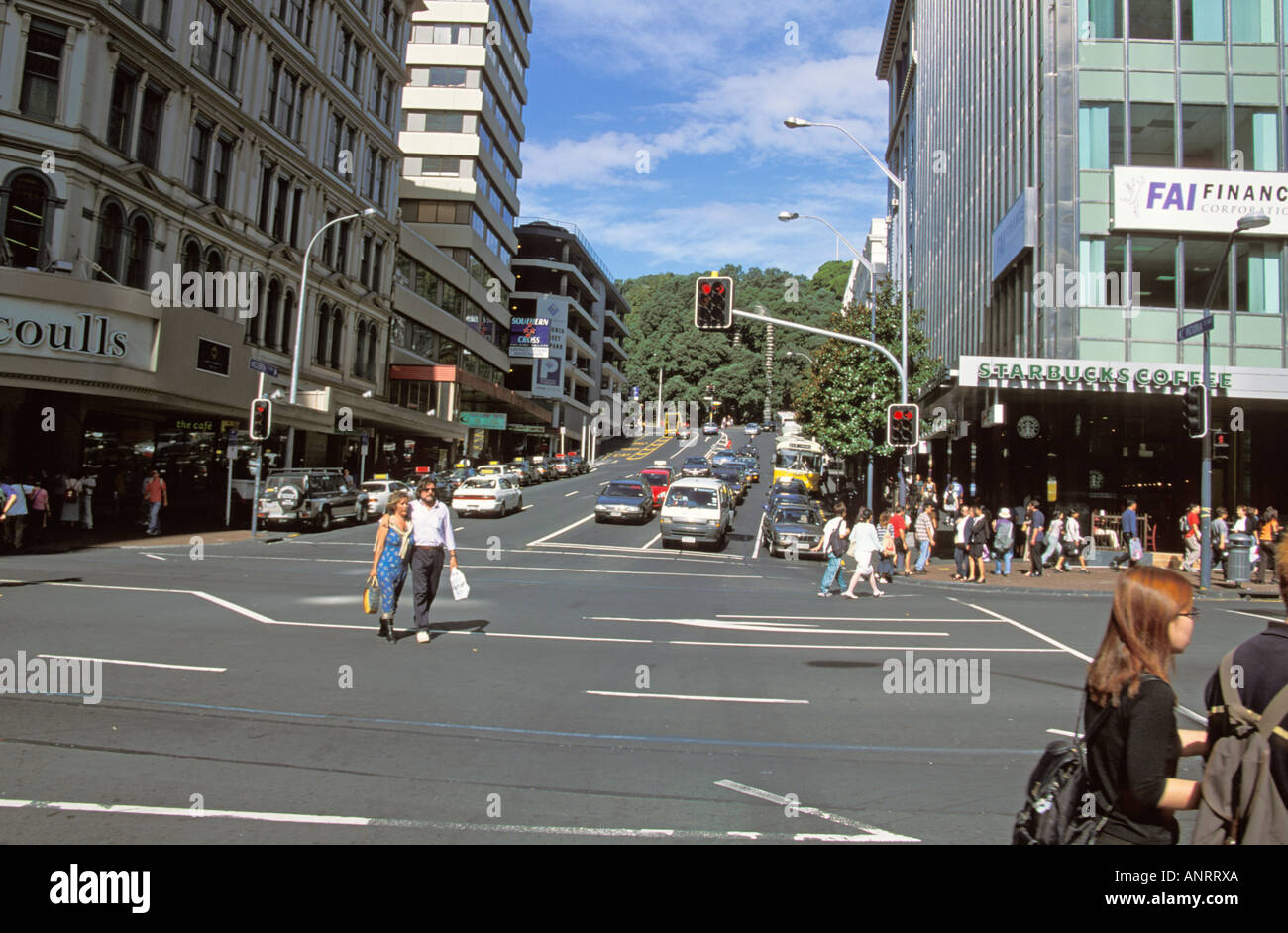 Queen Street Nuova Zelanda Auckland Street scene Foto Stock