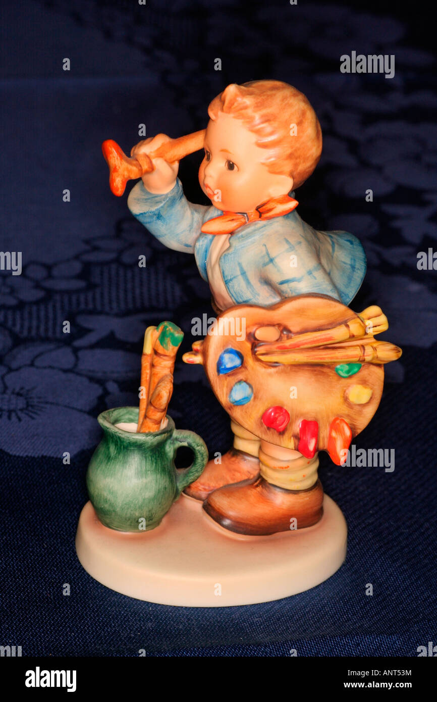 Originale autentico Goebel M.I. Hummel figurine denominato 'artista pittore' datato 1955 Germania Europa Foto Stock