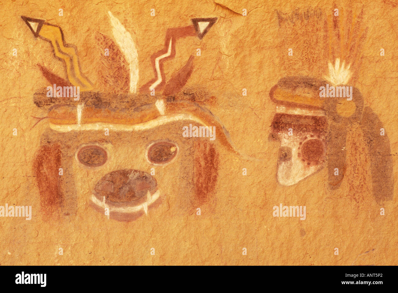 Pittogrammi Villaggio del grande Kivas Zuni Pueblo indiano prenotazione New Mexico Foto Stock