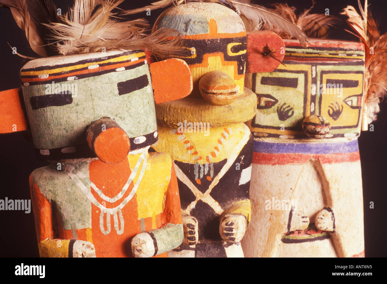 Hopi kachina dolls E3799 E3800 E3843 museo di Northern Arizona Flagstaff in Arizona Foto Stock