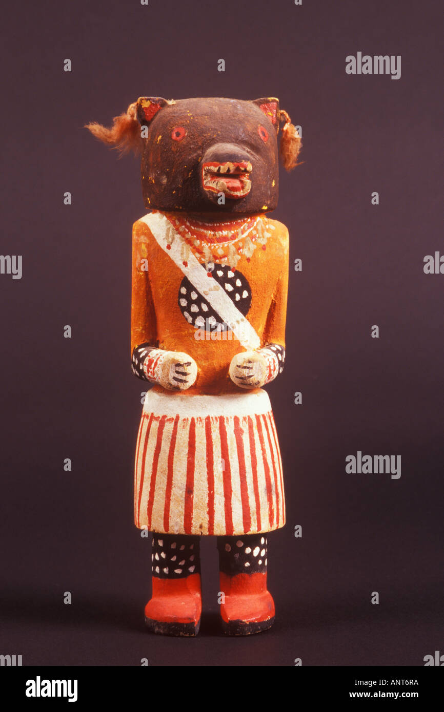 Lupo Hopi Kachina doll E3757 museo di Northern Arizona Flagstaff in Arizona Foto Stock