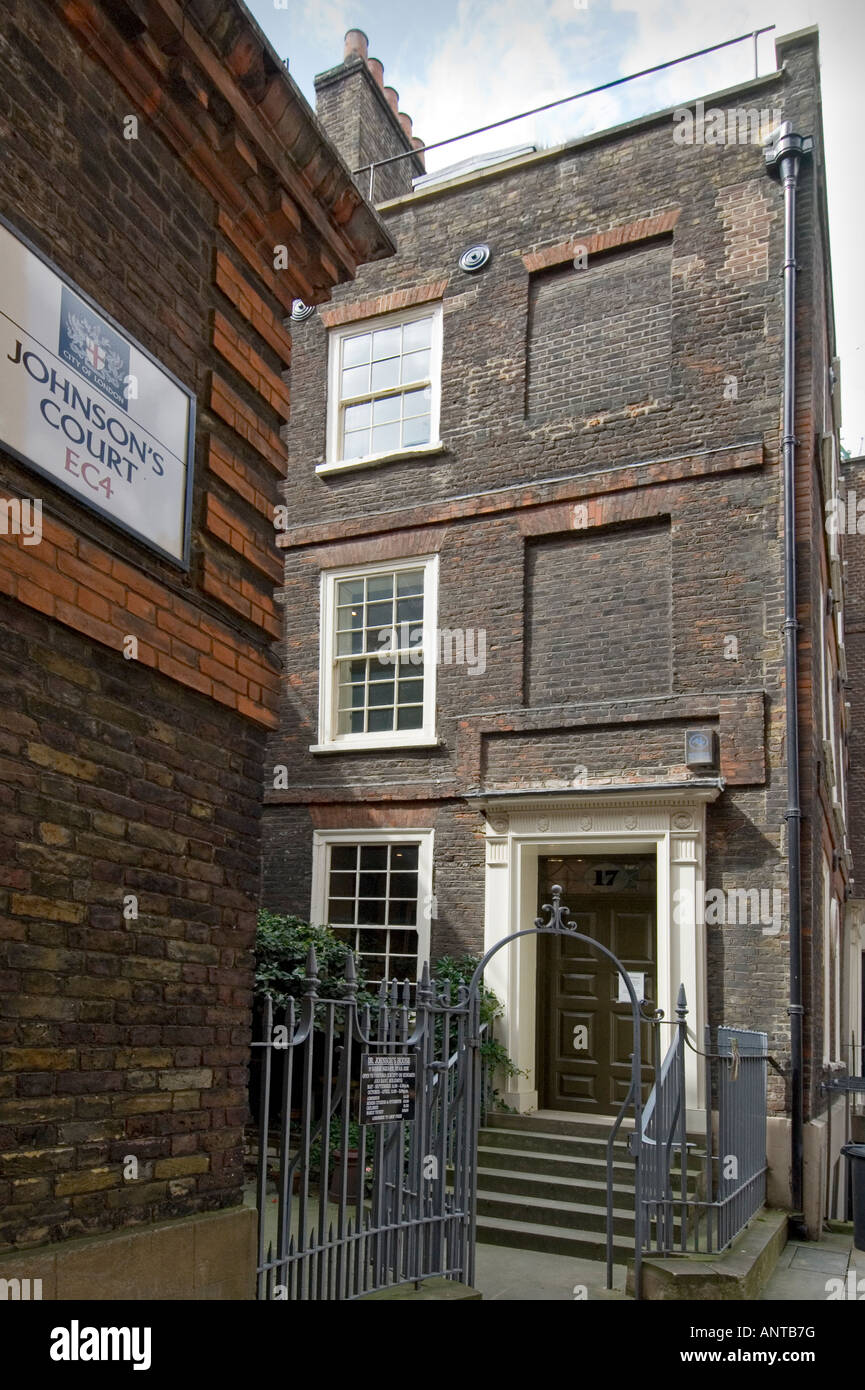 Il Dr Johnson House Museum London EC4 Foto Stock