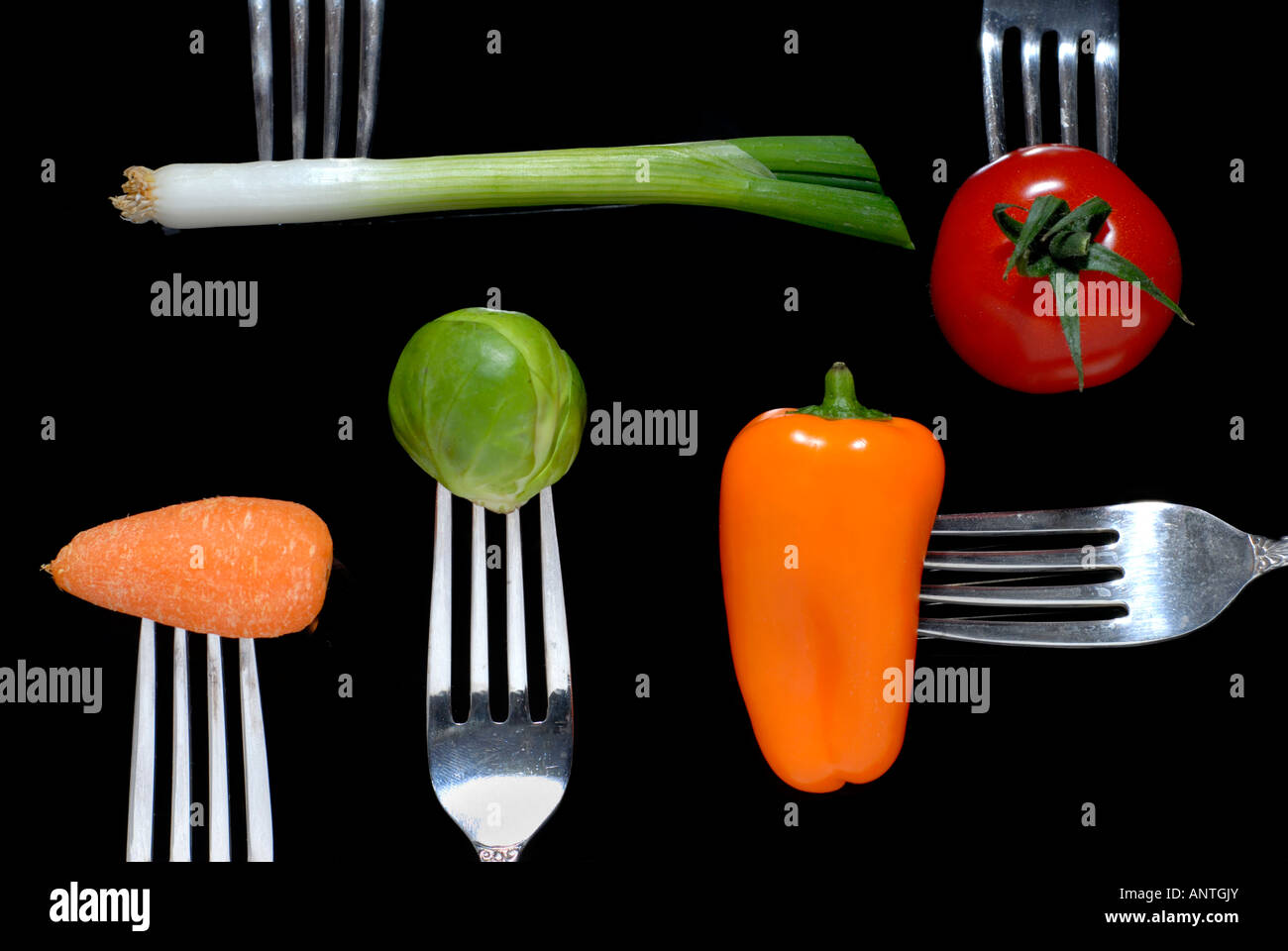 cinque al giorno Foto Stock