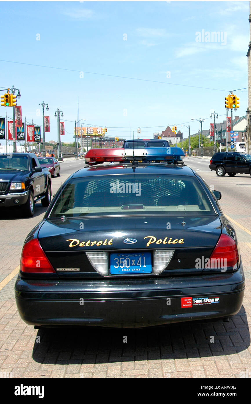 La città di Detroit polizia auto Sqaud Michigan MI Foto Stock
