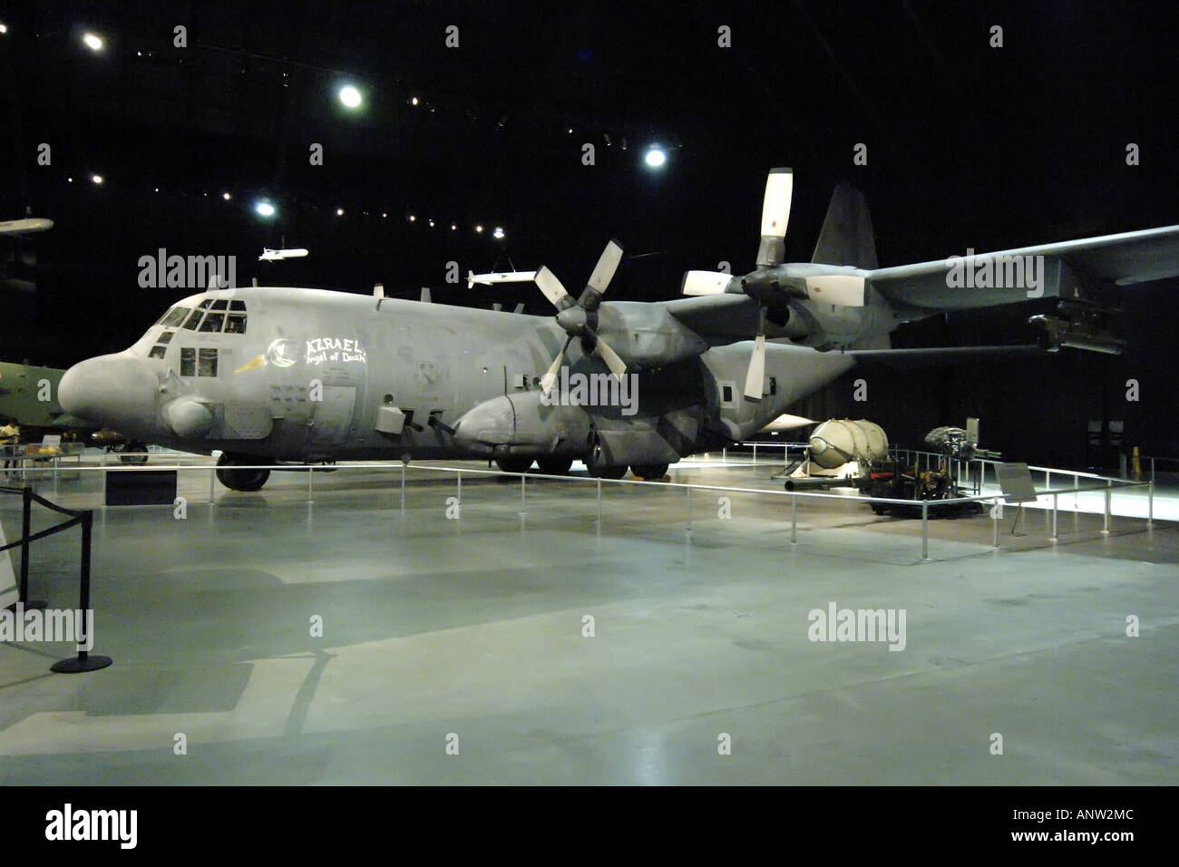 Vietnam era C31 Hercules Gunship presso il Wright Patterson Air Force Museum di Dayton, Ohio. Foto Stock