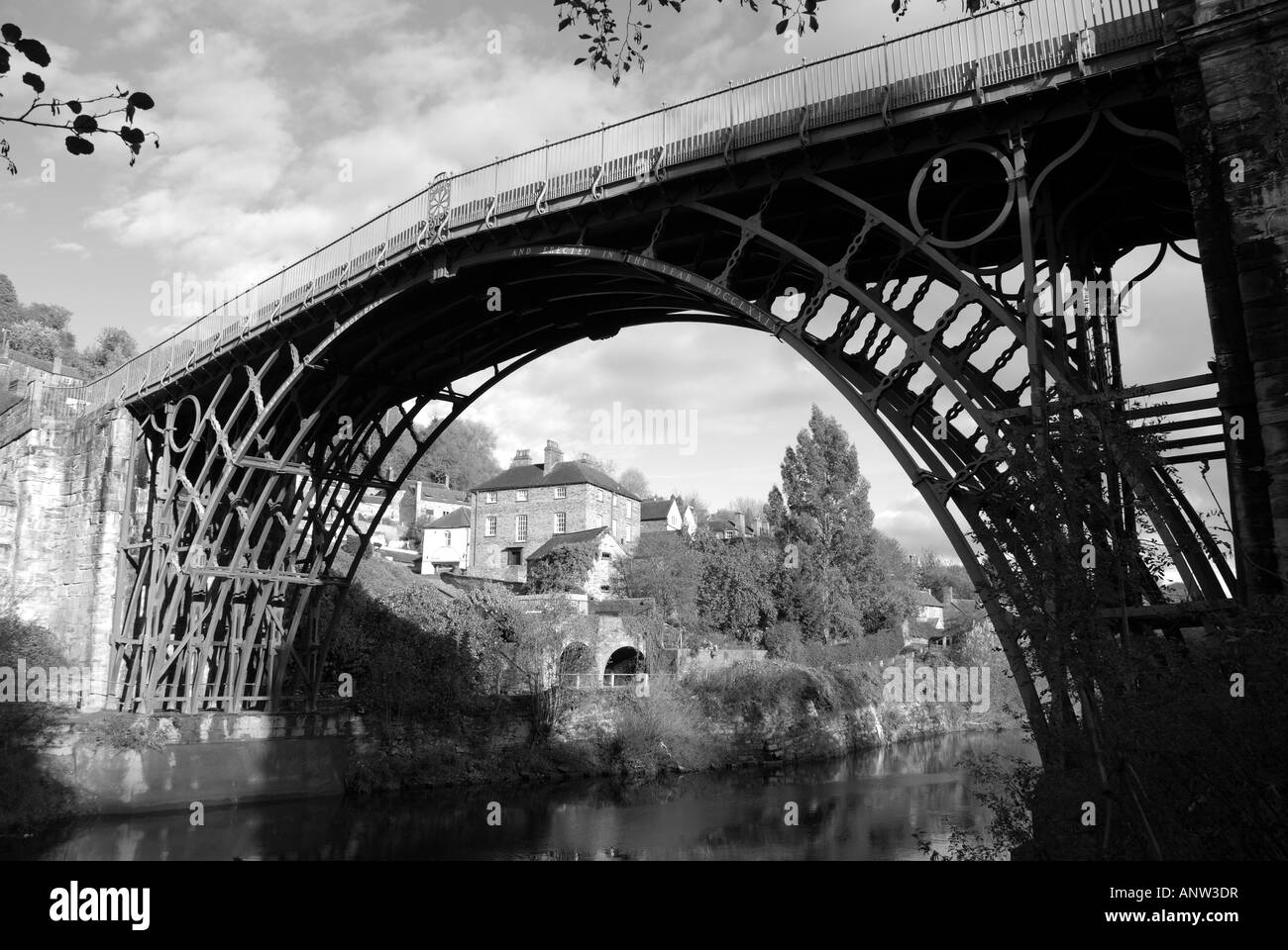 Telford Ironbridge in bianco e nero Foto Stock