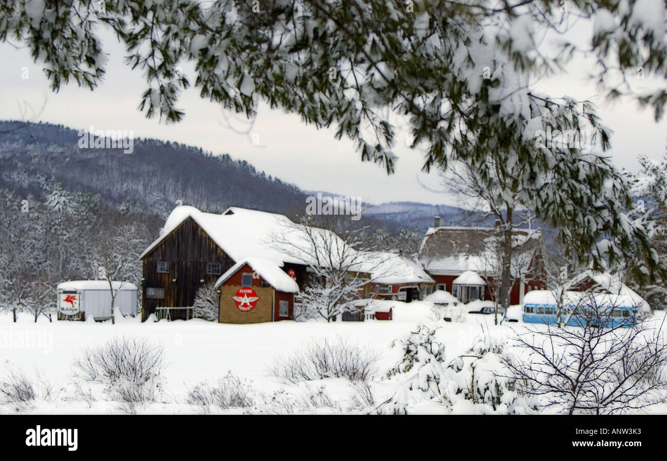 Azienda agricola nelle zone rurali del Vermont Foto Stock