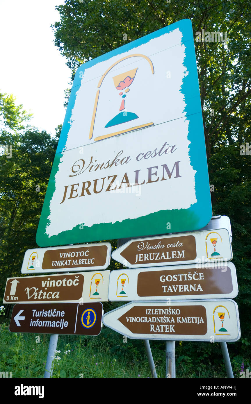 Jeruzalem vigneti Mura Pomurje Slovenia Balcani Europa Foto Stock