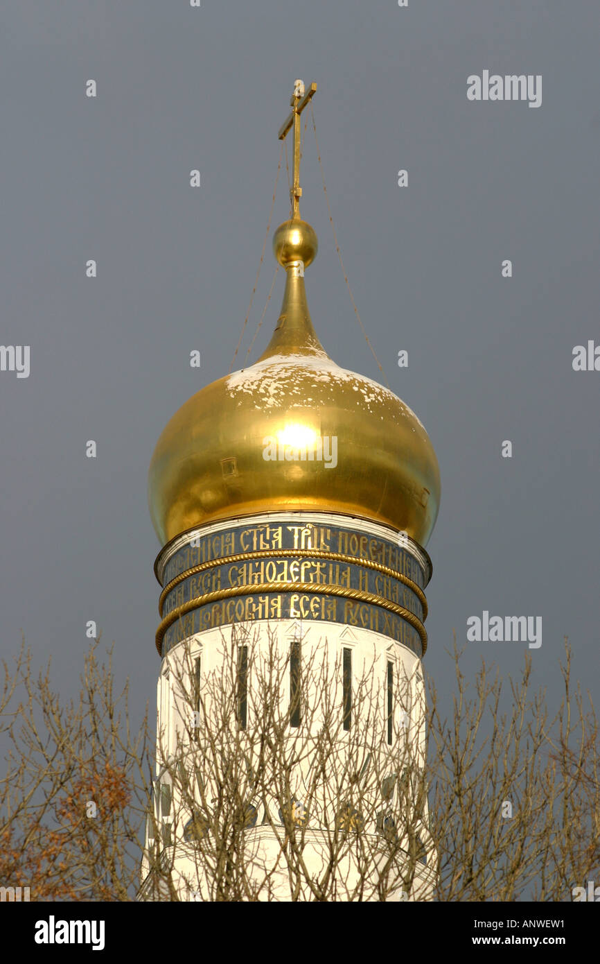 Cupola del grande campanile del Cremlino a Mosca, Russia, CIS Foto Stock
