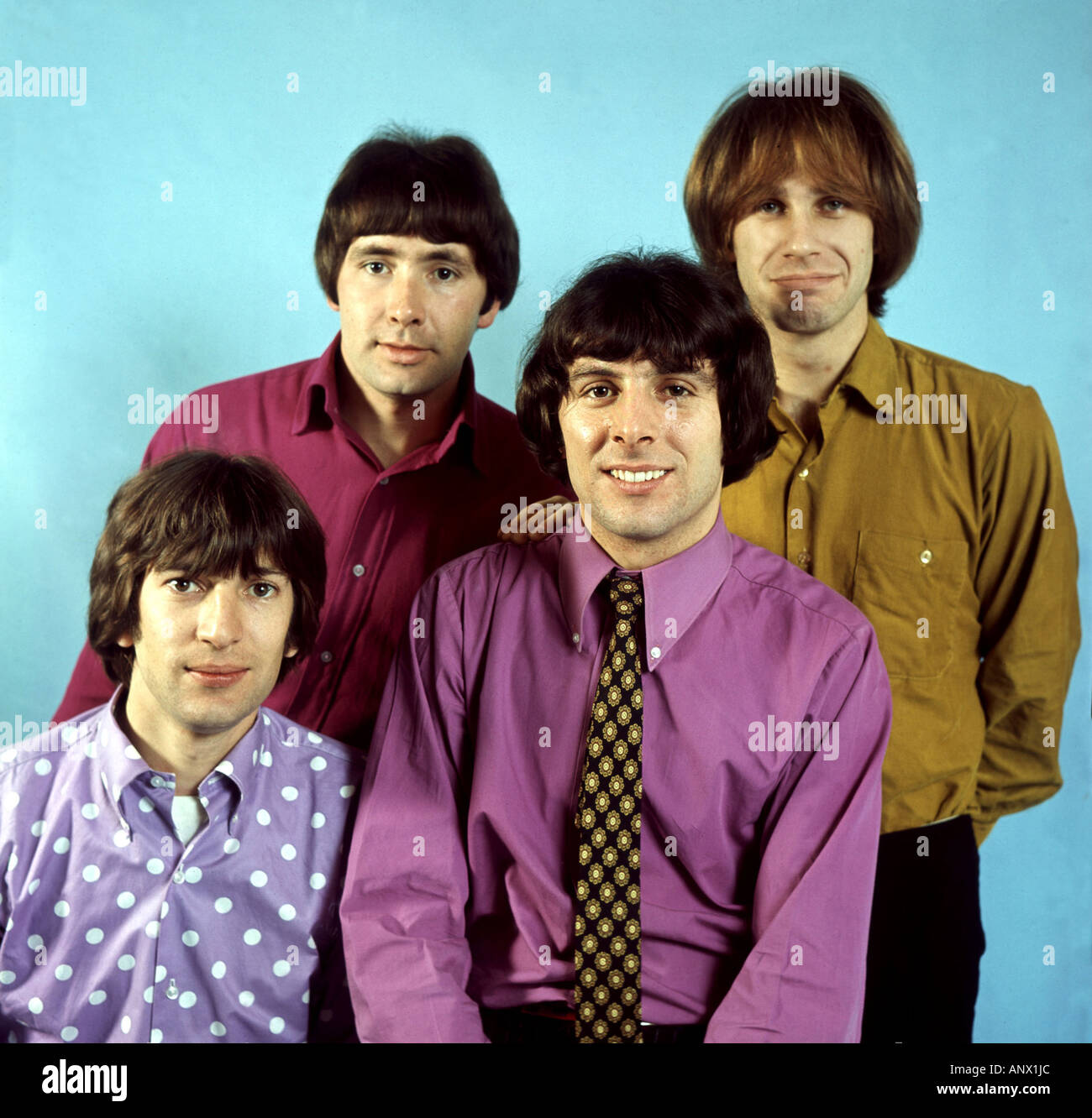 TROGGS il gruppo britannico nel 1967 da sinistra Ronnie Bond, Reg Presley,Peter Staples, Chris Britton. Foto: Tony Gale Foto Stock