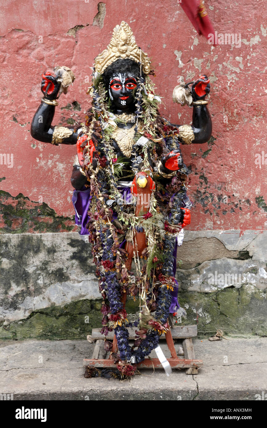 Statua della Dea Kali, India, Kalkutta Foto Stock