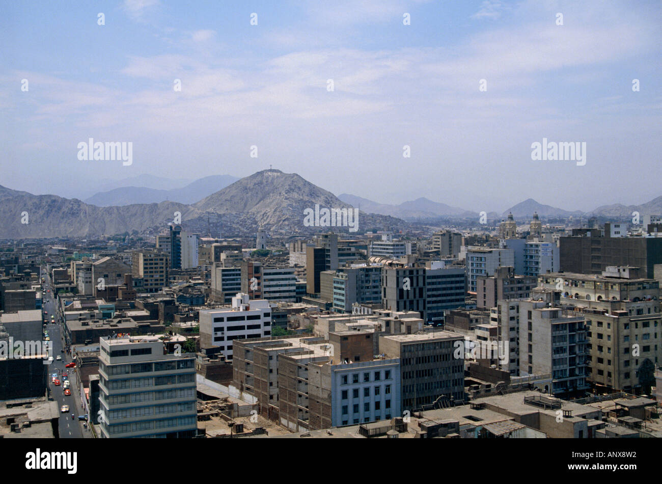Città del sobborgo di Lima Peru Foto Stock