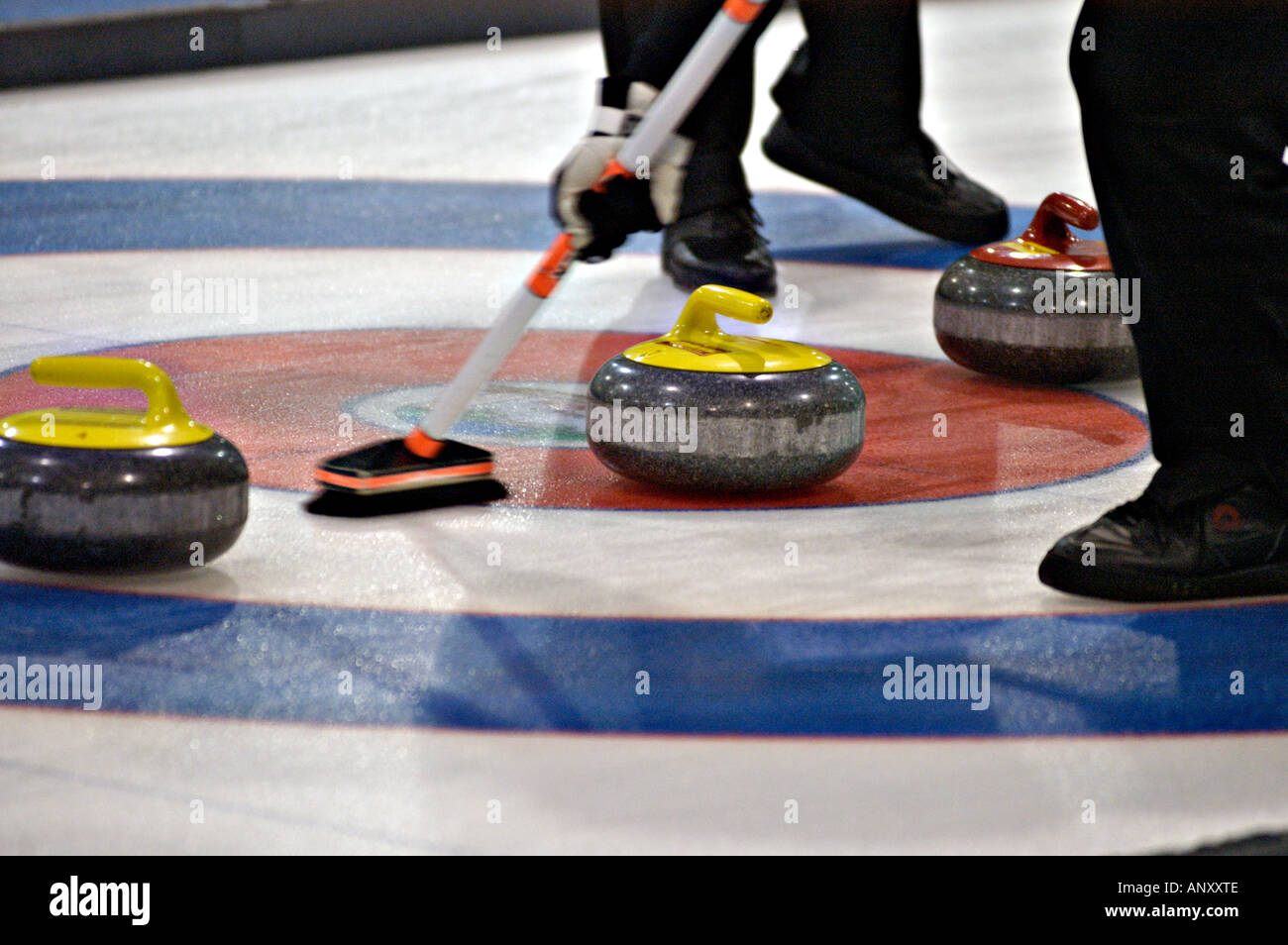 Curling gioco Foto Stock