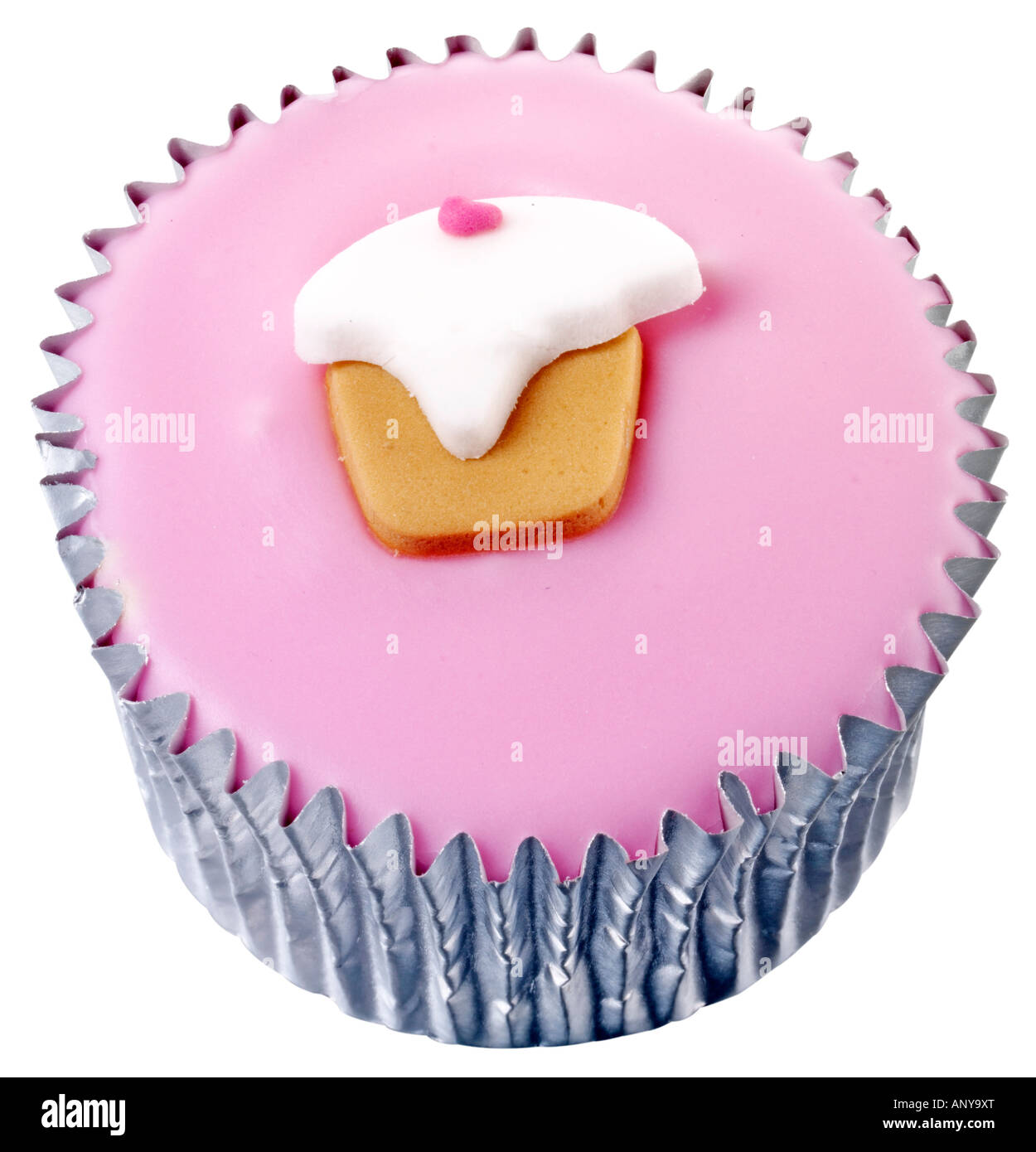 Rosa torta FAIRY CUPCAKE O TAGLIATI Foto Stock