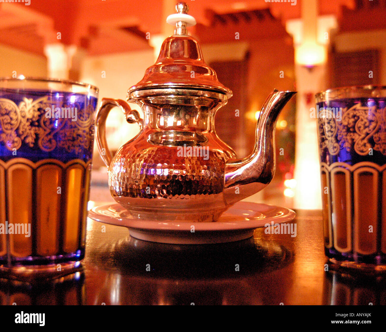Marocchino tè alla menta Foto Stock