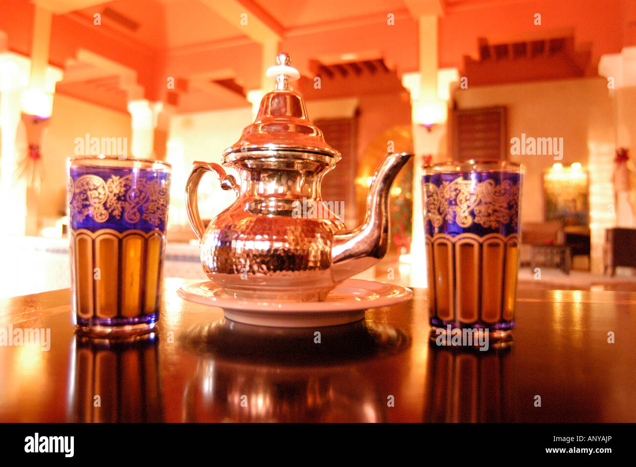 Marocchino tè alla menta Foto Stock