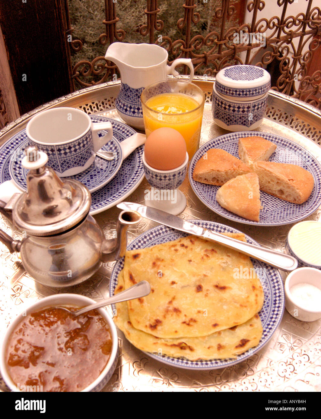Colazione marocchina Foto Stock