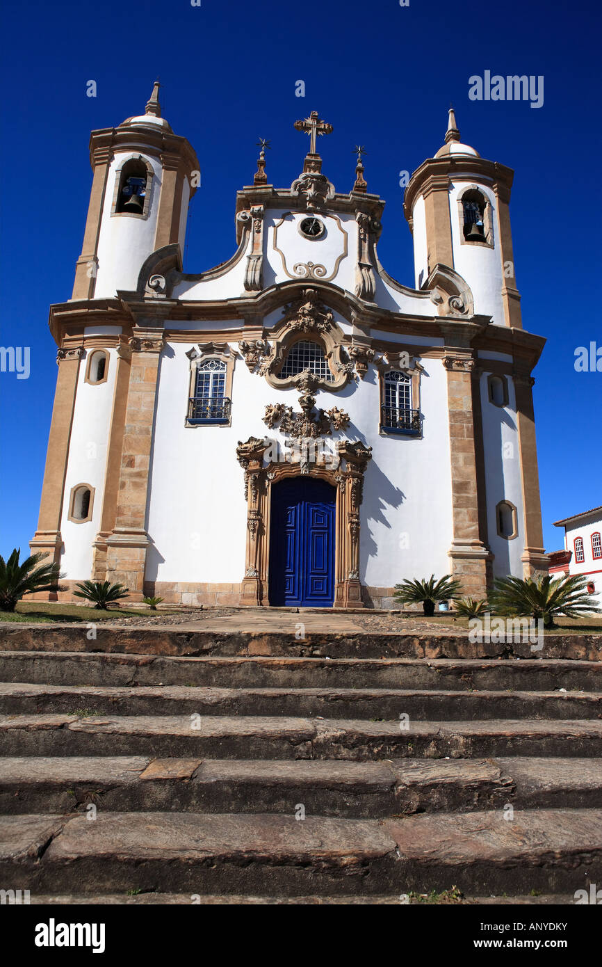 Vista del patrimonio mondiale Unesco città di Ouro Preto Minas Gerais brasile Foto Stock