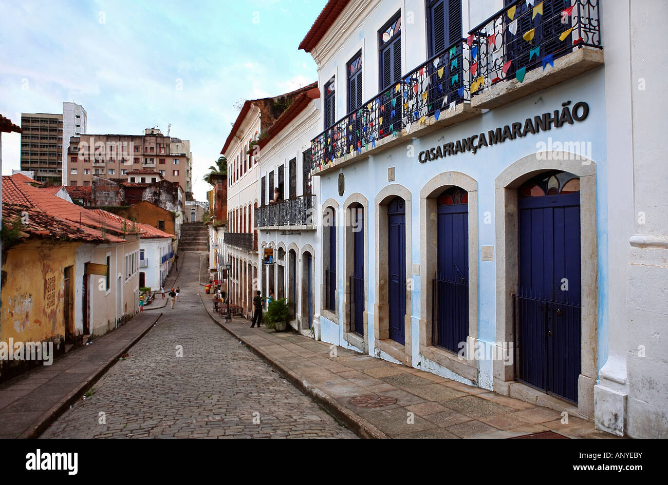 Vista del centro storico della città di Sao Luis di maranhao in Brasile Foto Stock