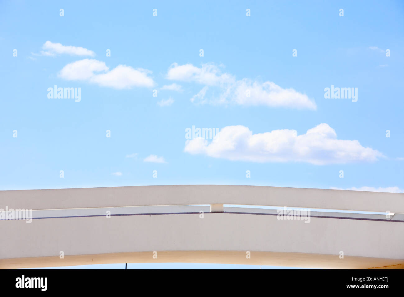 Dettaglio dell'architettura del futuristico museo nazionale della città di Brasilia Foto Stock