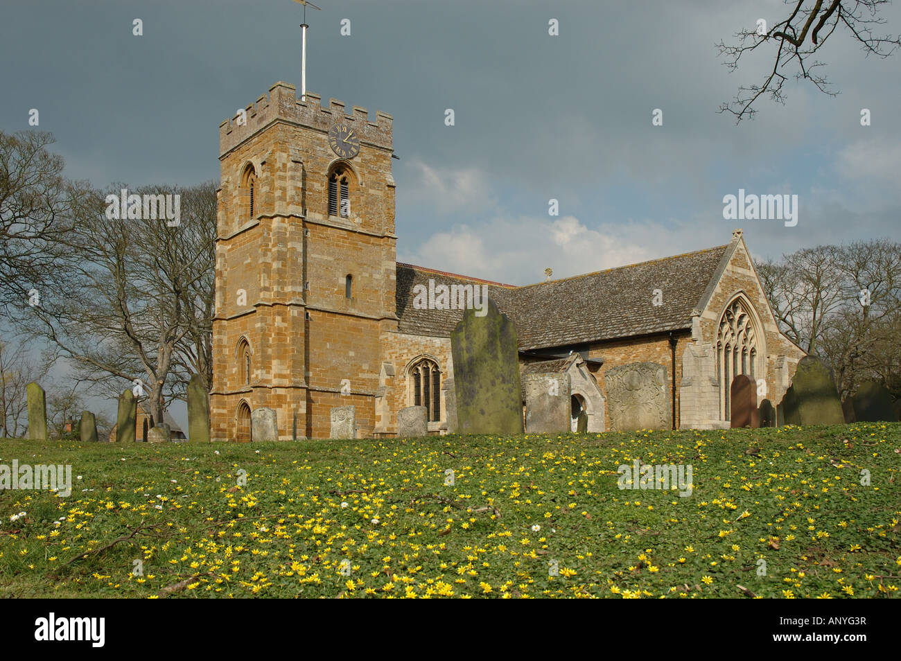 St Giles Church, Medbourne, Leicestershire, England, Regno Unito Foto Stock