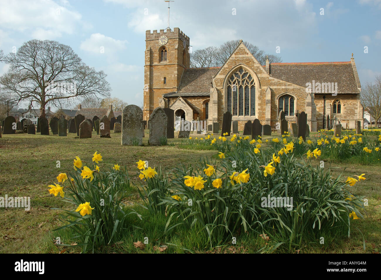 St Giles Church, Medbourne, Leicestershire, England, Regno Unito Foto Stock