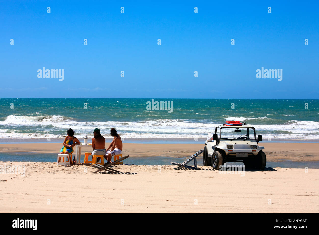 Tour in buggy e pranzo e Prainha Beach vicino a Fortaleza nel Cearà stato in Brasile Foto Stock