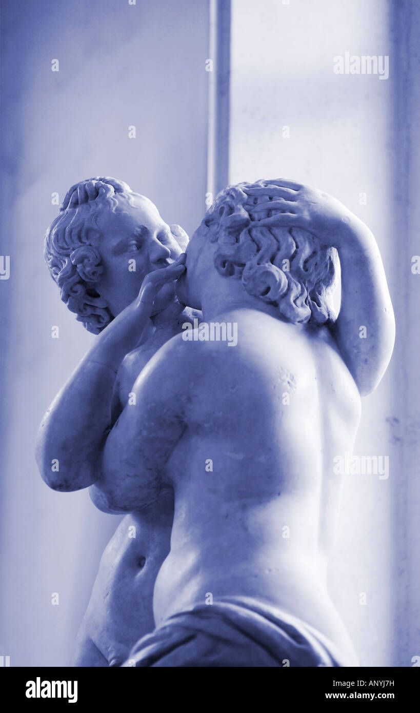 Statua di Amore e Psiche, Museo Capitolino, Musei Capitolini di Roma, Italia Foto Stock