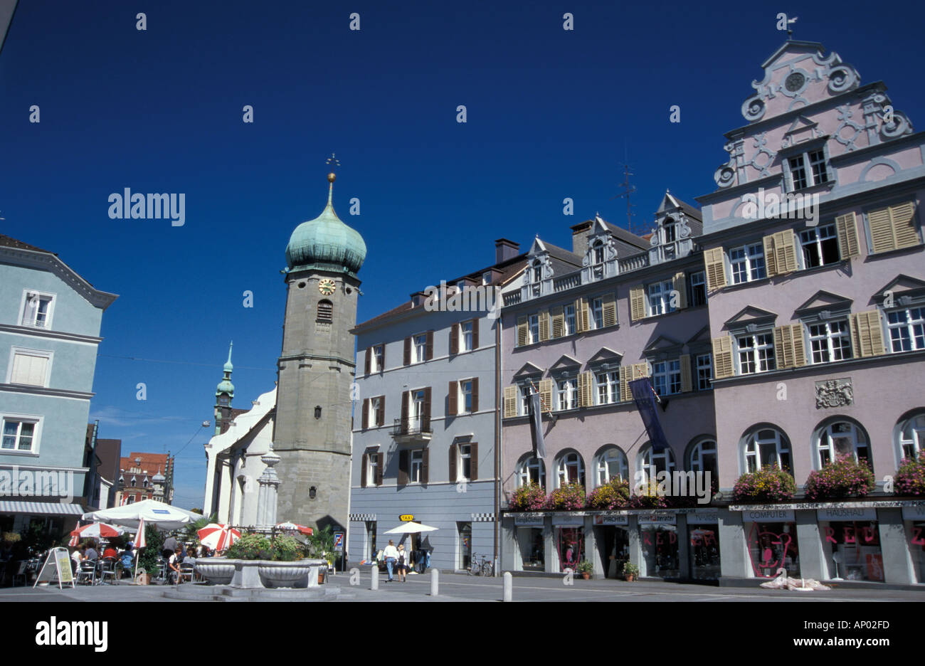 Il centro della città di Bregenz Foto Stock