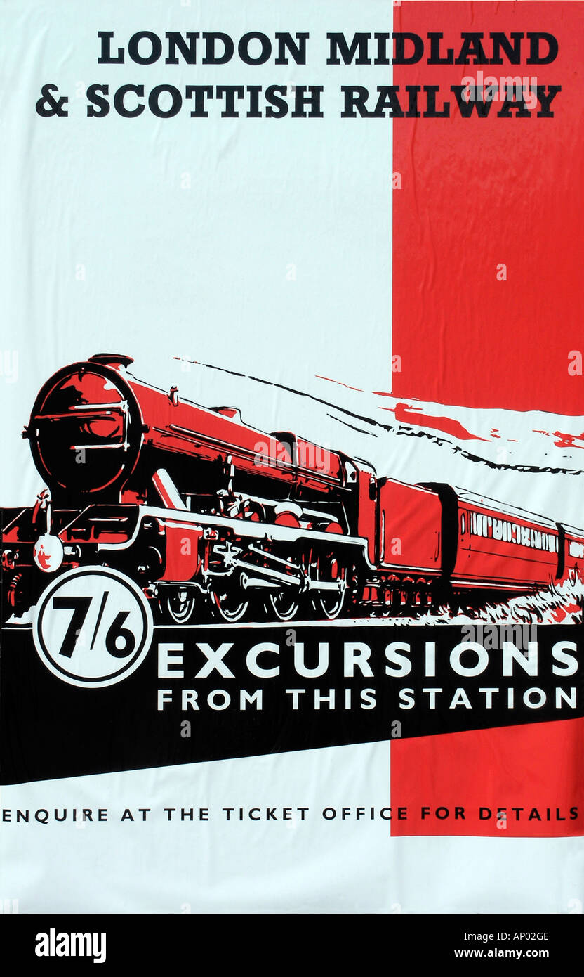 LMS poster Escursioni La Gran Bretagna Foto Stock