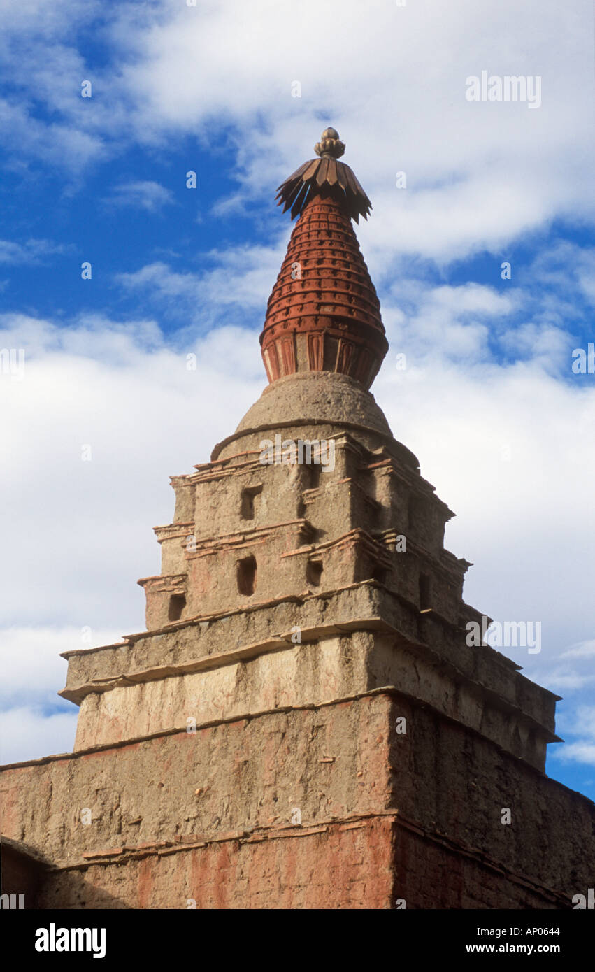 Stile GUGE CHORTENS del mandala VAJRADHATU a THOLING monastero costruito da RINCHEN ZANGPO nel XI C TIBET Foto Stock