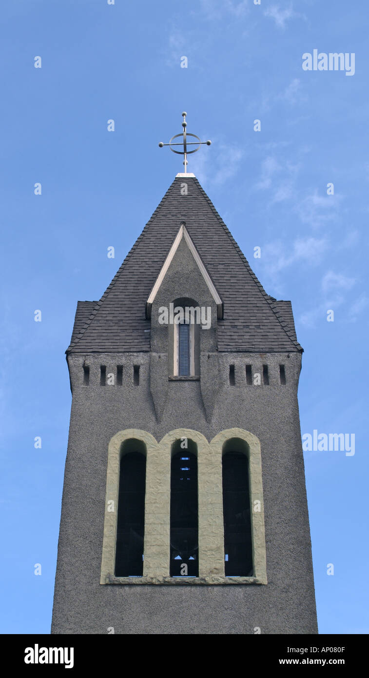 Chiesa Storica Steeple Isola di Vancouver in Canada Foto Stock