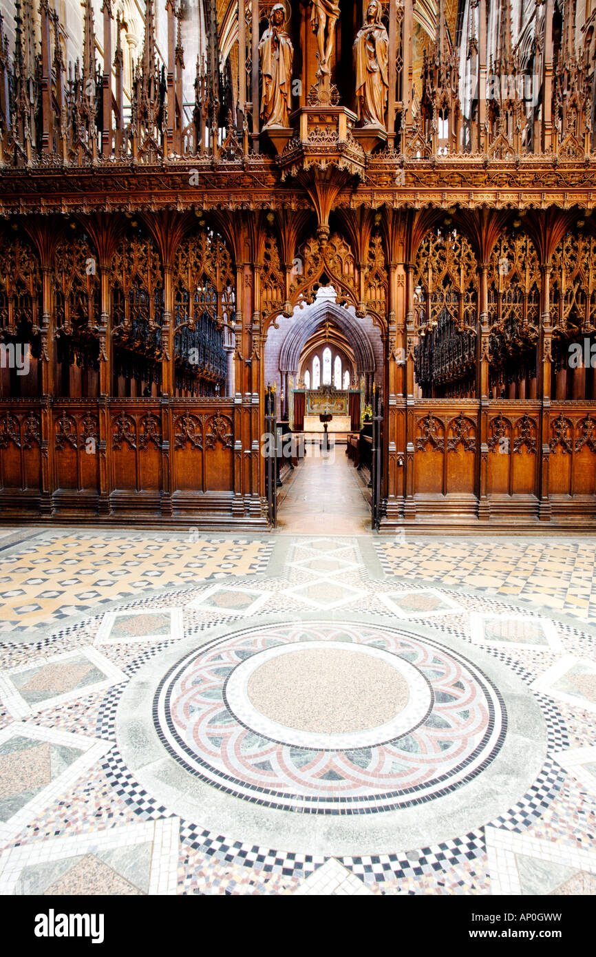 Interno del Chester Cathedral Foto Stock