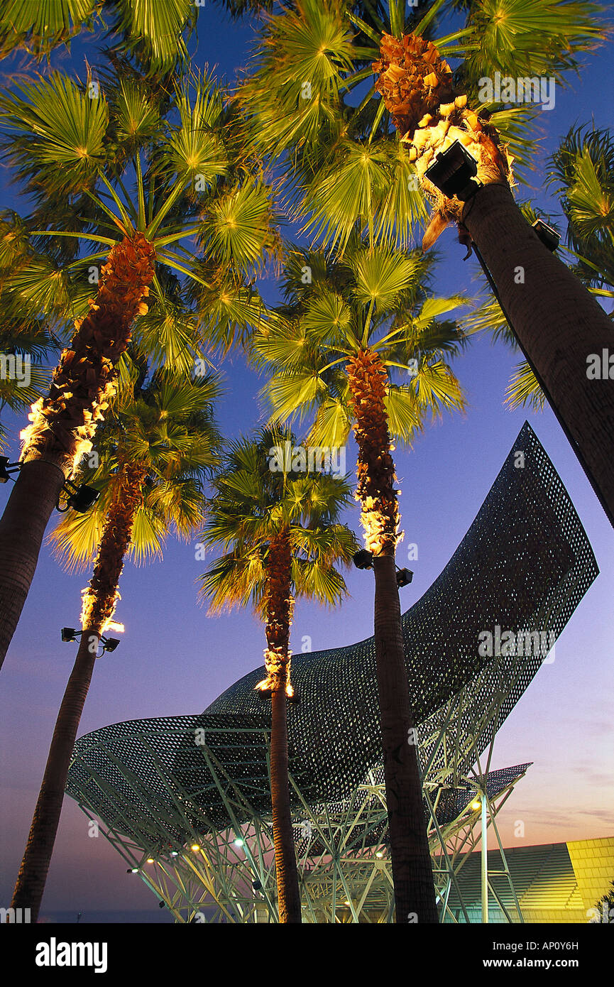 Opera d'arte, Marina Village, Barcellona, Spagna Foto Stock