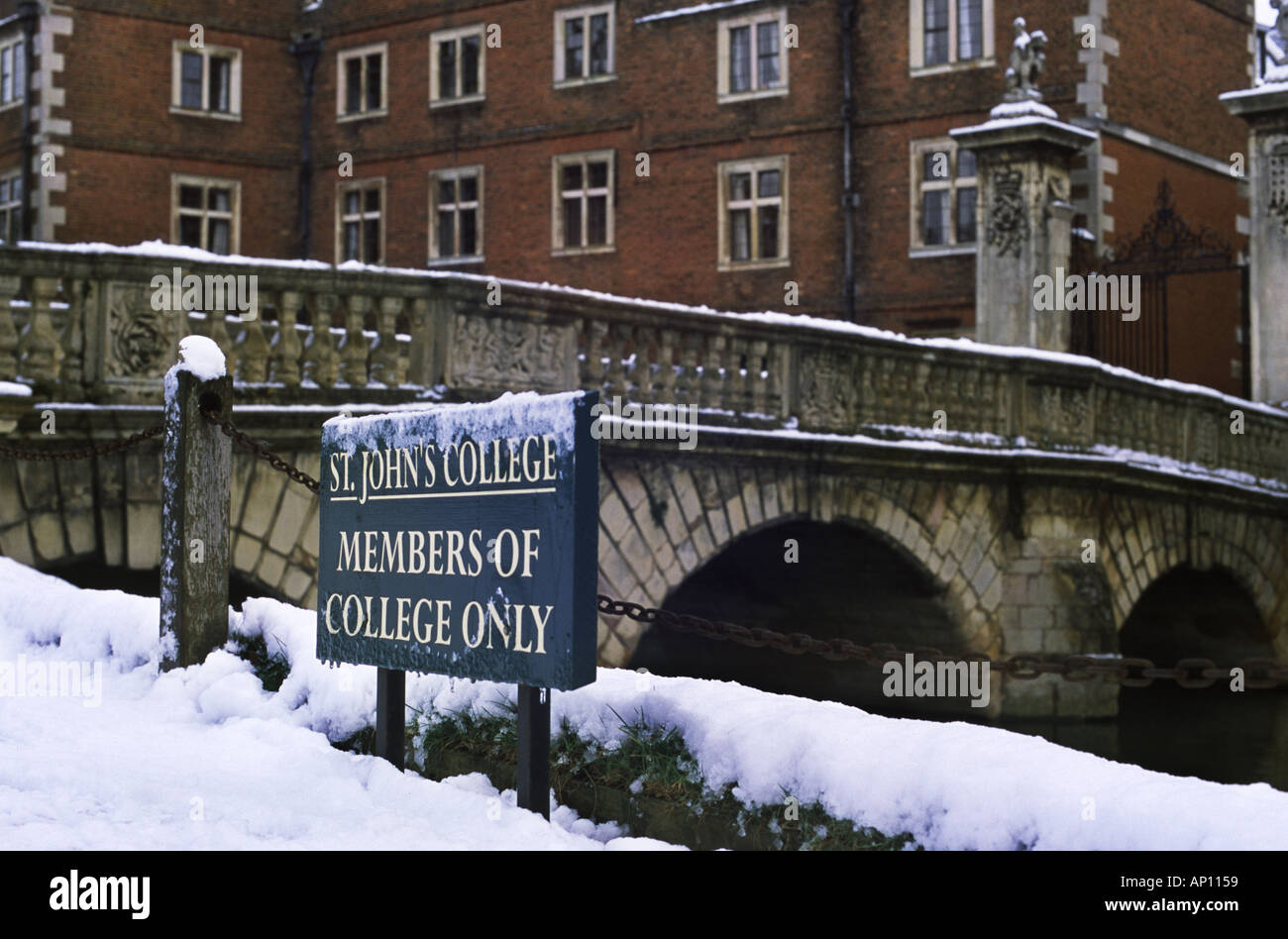 St John s College di Cambridge Foto Stock