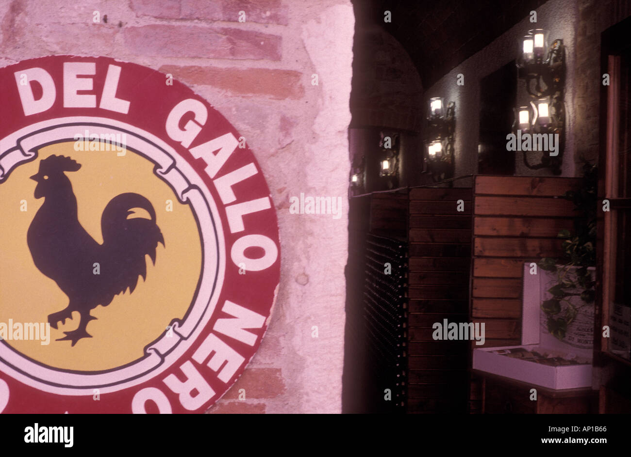 Gallo nero gallo nero simbolo del vino chianti classico toscana italia Foto Stock