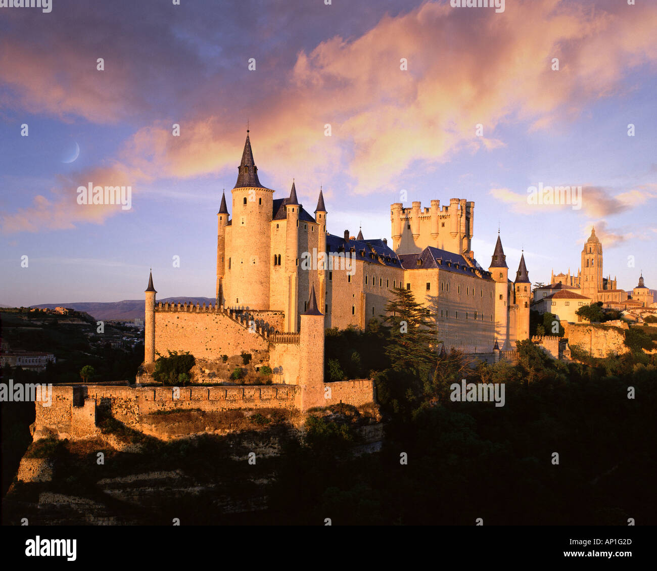 ES - Castiglia: castello Alcazar a Segovia Foto Stock
