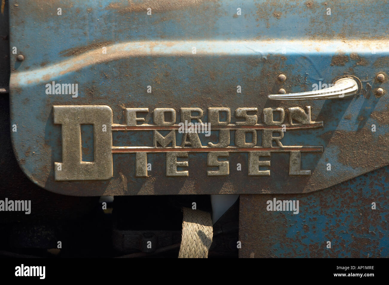 Badge del radiatore di un Fordson Major Diesel trattore Foto Stock