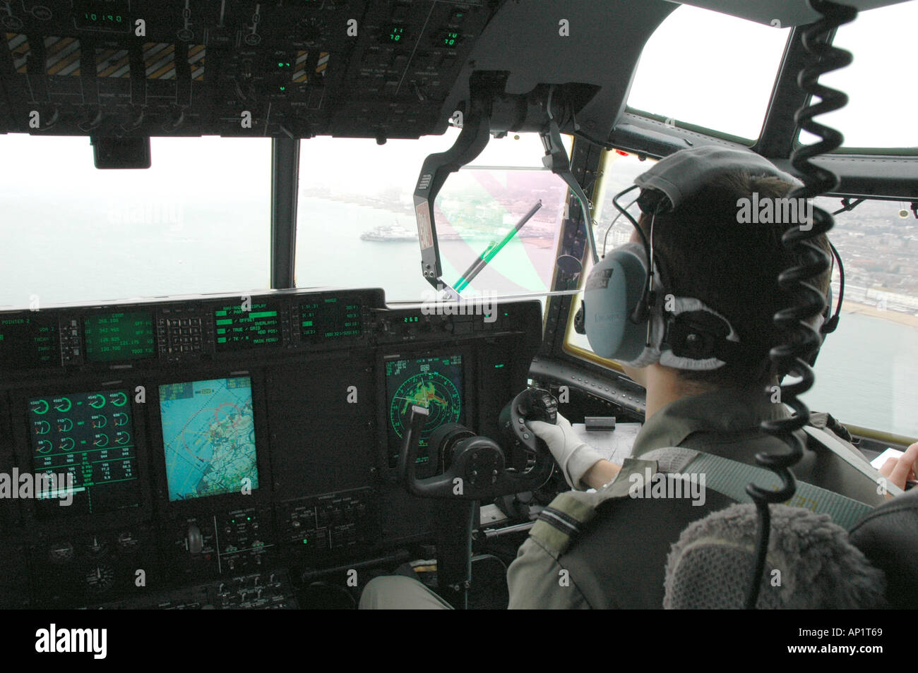 Ponte di volo della RAF C130 Hercules Foto Stock