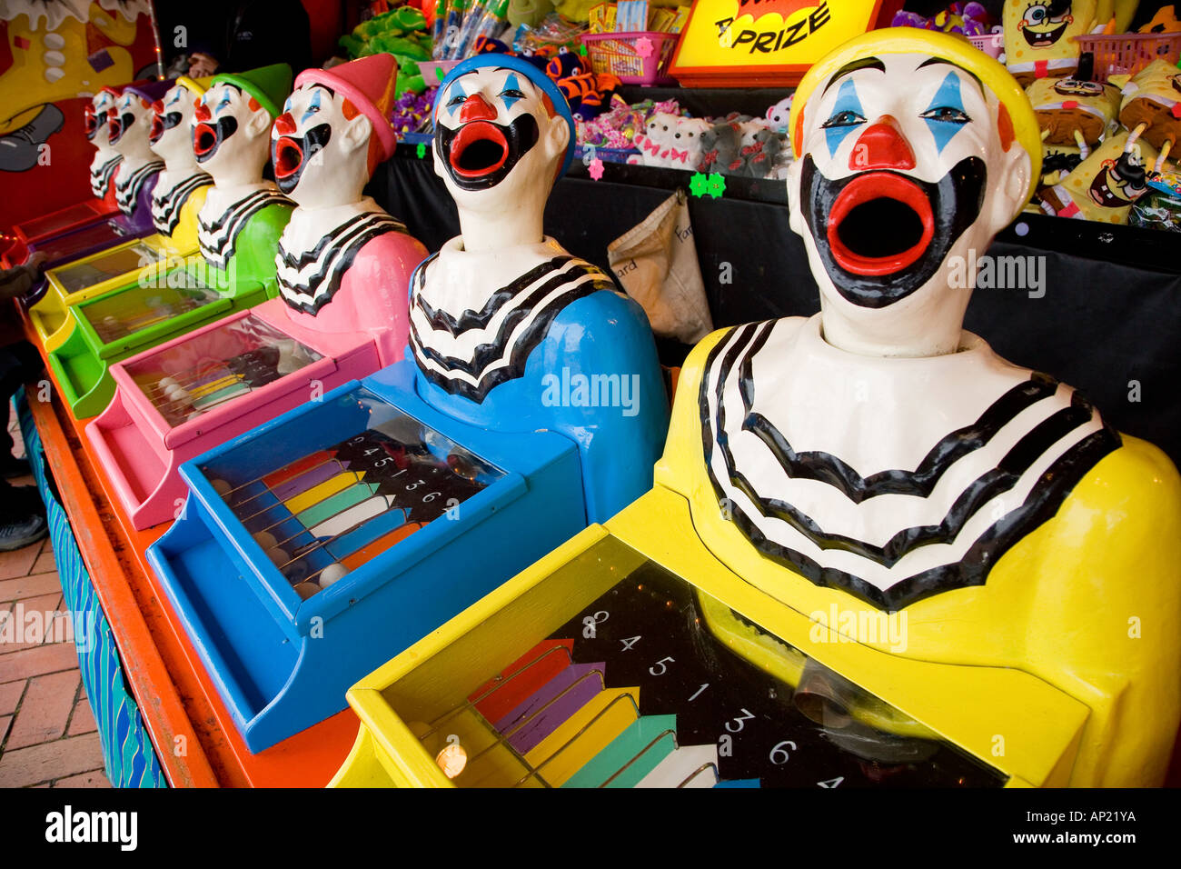 Ridere clown lato mostra Avventure a Rotorua Nuova Zelanda Foto Stock