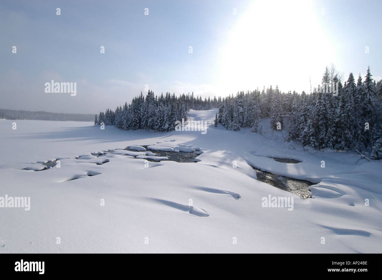 Canada Quebec paesaggio invernale di Mont Valin regione Foto Stock