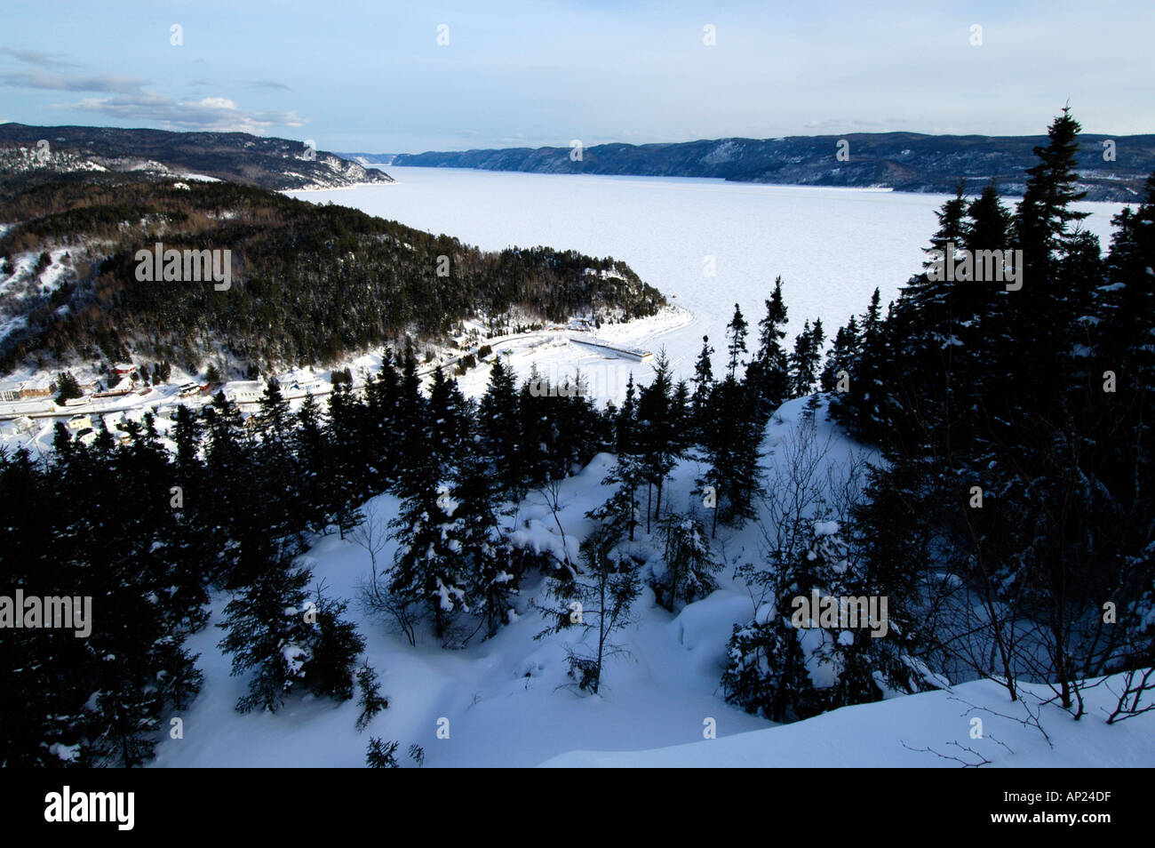 Canada Quebec vista sul fiordo di Saguenay Foto Stock