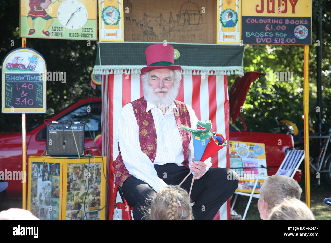 Punch e judy visualizza Foto Stock