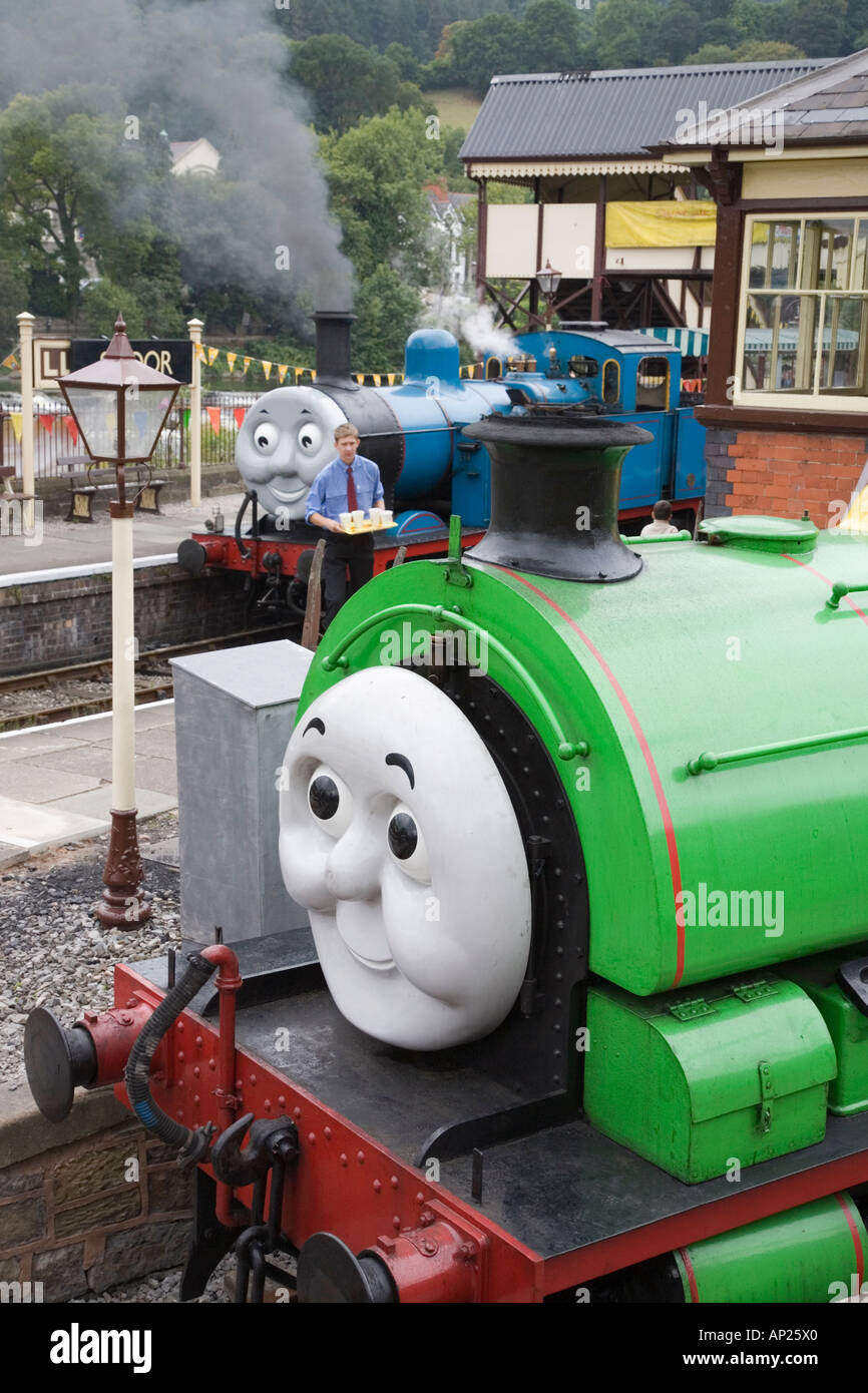 I treni a vapore e Percy Thomas Il serbatoio del motore in Llangollen stazione per evento speciale a Llangollen Ferrovie a Vapore Foto Stock