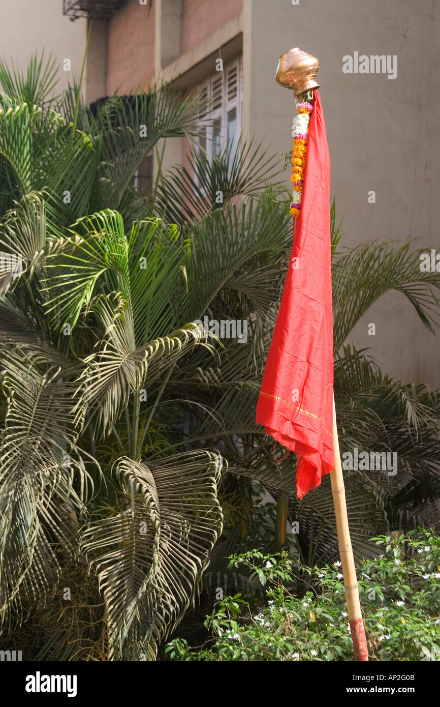 AAD72260 Indù indiano anno nuovo Festival Gudi Padva Maharashtra India Foto Stock