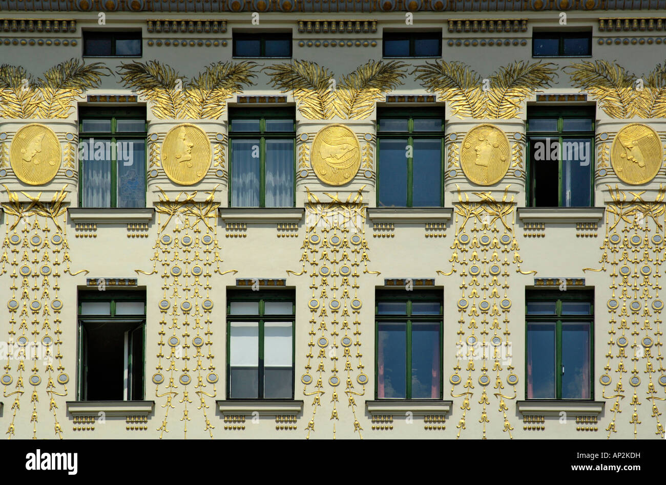 Linke Wienzeile da Otto Wagner, in stile art nouveau a Vienna, in Austria Foto Stock