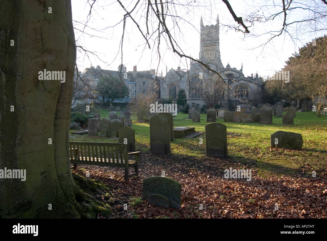 Cirencester San Giovanni Battista s chiesa conosciuta come la Cattedrale di Cotswolds Foto Stock