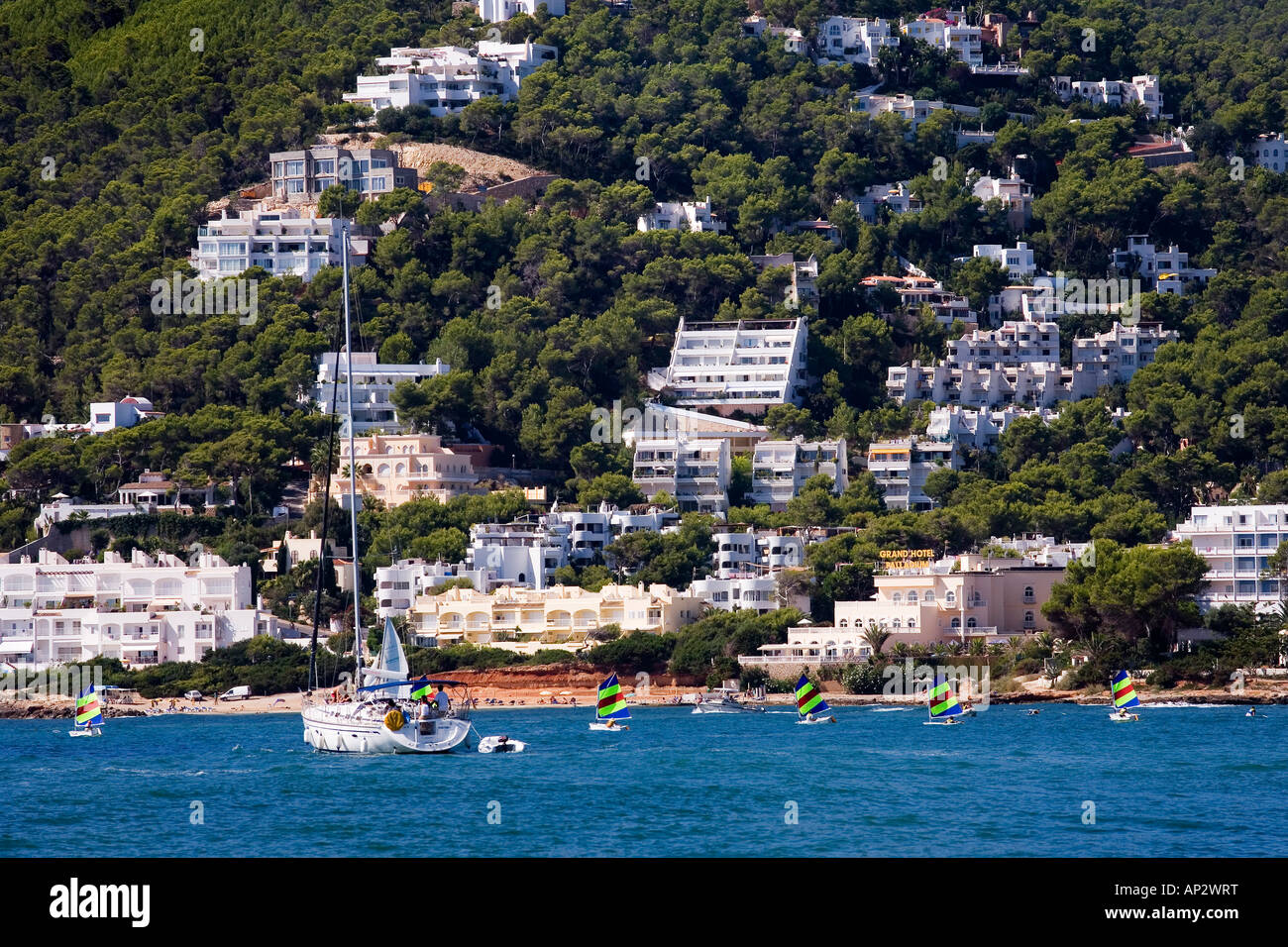 Santa Eulària des Riu, Ibiza, Isole Baleari, Spagna Foto Stock