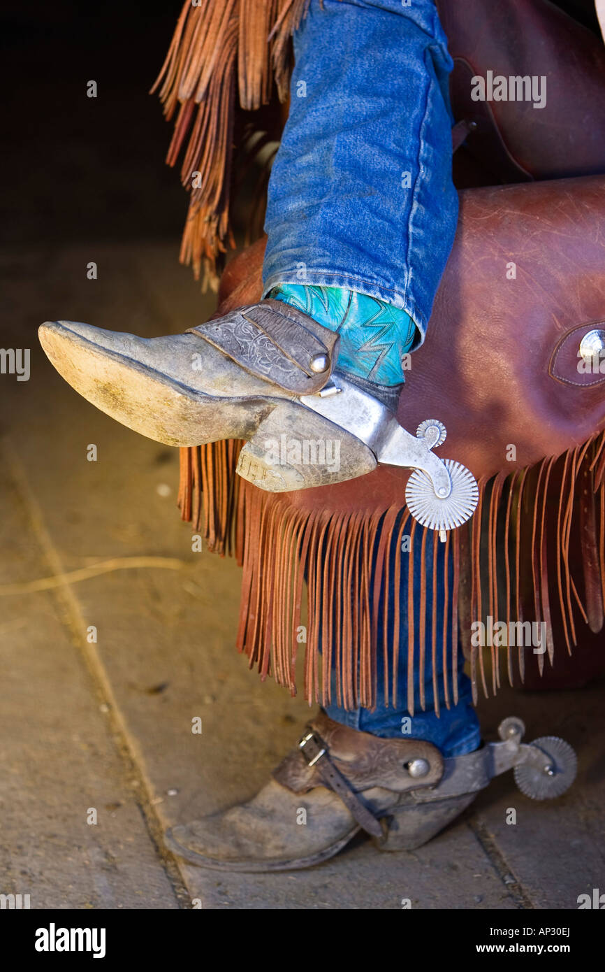 Stivali da cowboy, wildwest, Oregon, Stati Uniti d'America Foto Stock